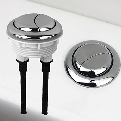 Lokatall Dual Push Flushing Toilet Button, 2 Pack Replacement Toilet Flush Button, Toilet Tank Button with Threaded Diameter 48mm/1.89 inch (Round) - Image 3