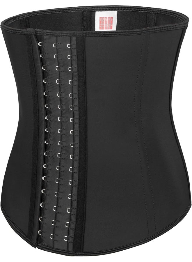 Latex Slimming Black 9 Steel Bone Belt Women Tummy Waist Trainer - Image 3