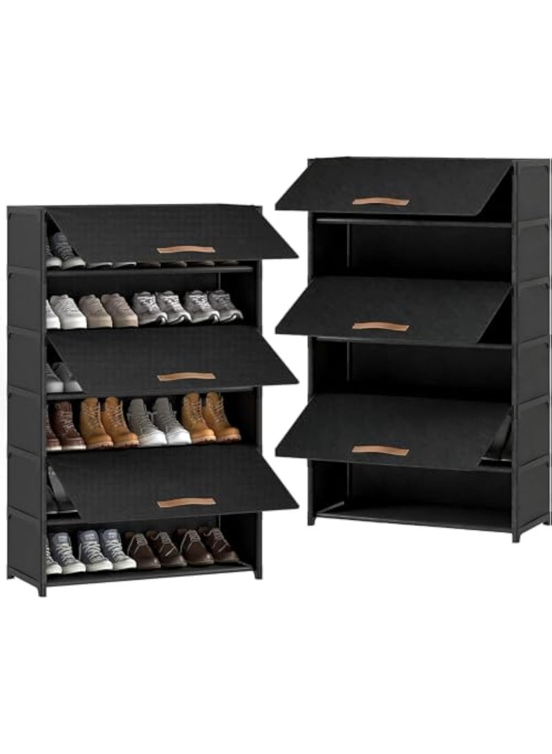 Arabest Shoe Rack 7-Tier Shoe Storage with removable shelves,Standing Shoe Cabinet with Dust Cover Strong Lightweight,Shoe organizer for living rooms and hallways - Image 1