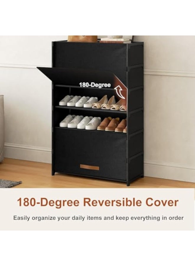 Arabest Shoe Rack 7-Tier Shoe Storage with removable shelves,Standing Shoe Cabinet with Dust Cover Strong Lightweight,Shoe organizer for living rooms and hallways - Image 5