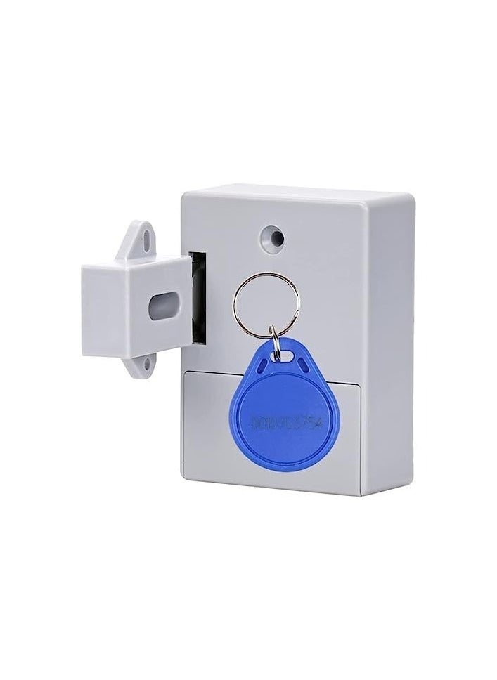 Electronic Cabinet Lock, DIY Hidden Lock for Wooden Cabinet Drawer Cupboard, RFID Card/ID Card Entry, Grey  - Image 2