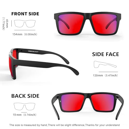 MAXJULI 99% Blue Light Glasses XXL Size Double Extra Large Z87 for Big Wide Heads Men (Red) - Image 4