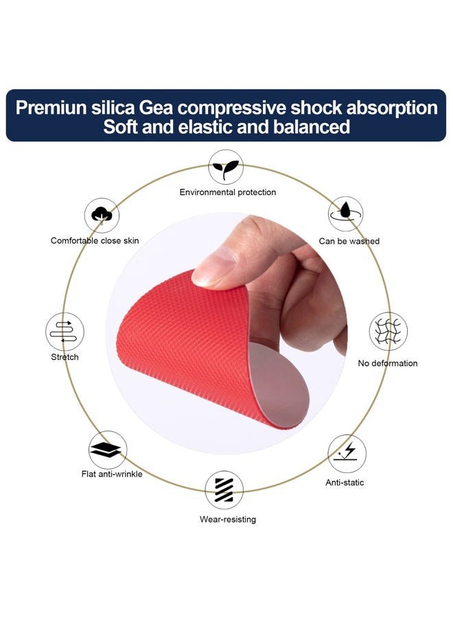 Ashoesert Non Slip Shoe Pads, Shoe Sole Protectors, Anti Slip Shoe Grips on Bottom of Shoes, Non Slip Shoe Bottom Stickers (Red - 3 Pairs) - Image 4