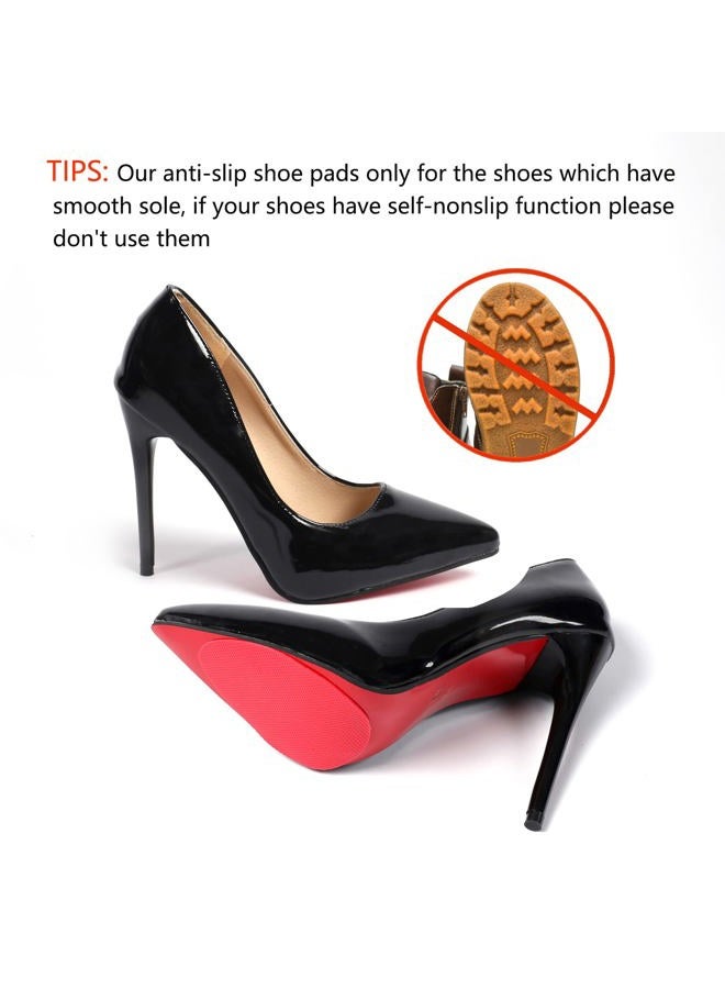 Ashoesert Non Slip Shoe Pads, Shoe Sole Protectors, Anti Slip Shoe Grips on Bottom of Shoes, Non Slip Shoe Bottom Stickers (Red - 3 Pairs) - Image 2