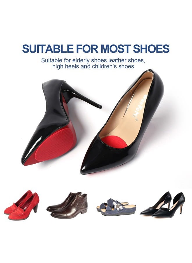 Ashoesert Non Slip Shoe Pads, Shoe Sole Protectors, Anti Slip Shoe Grips on Bottom of Shoes, Non Slip Shoe Bottom Stickers (Red - 3 Pairs) - Image 3