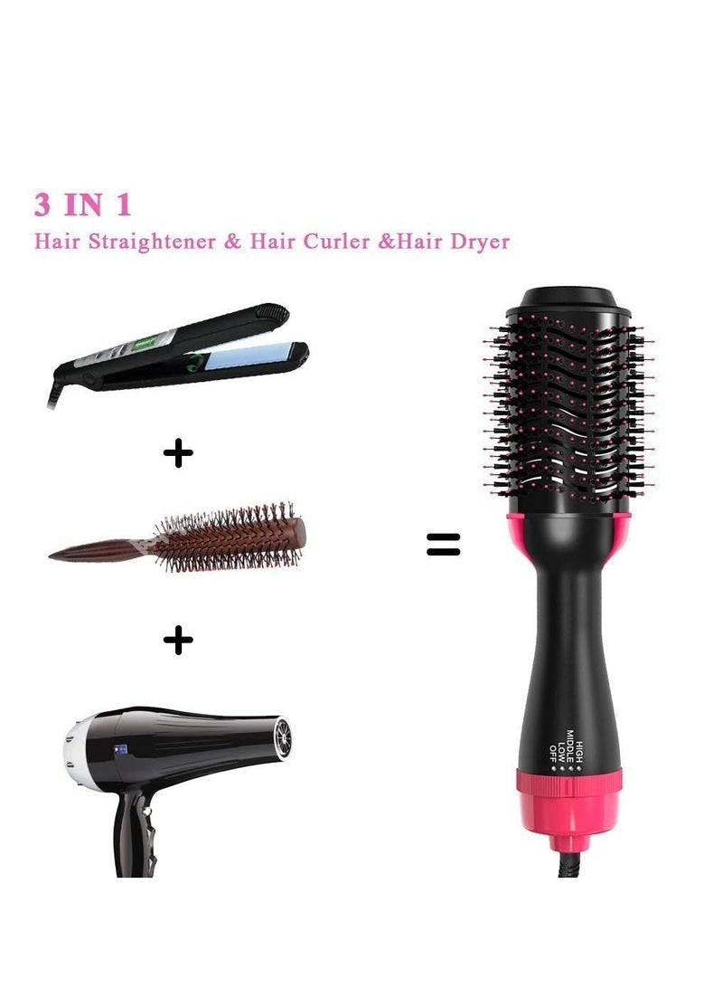 Hair Dryer Brush, Professional 4 in 1 One-Step Volumizer Round Brush for Blow Drying Hot Air Brush 4 in 1 Hair Dryer Brush Blow Dryer Brush in One for Girls Women - Image 2