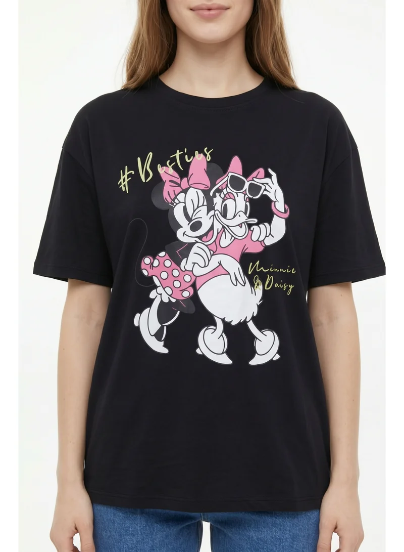 Disney  Disney Mickey & Friends “Besties” Women’s Oversized Drop Shoulder T-Shirt for Women | Best Price UAE