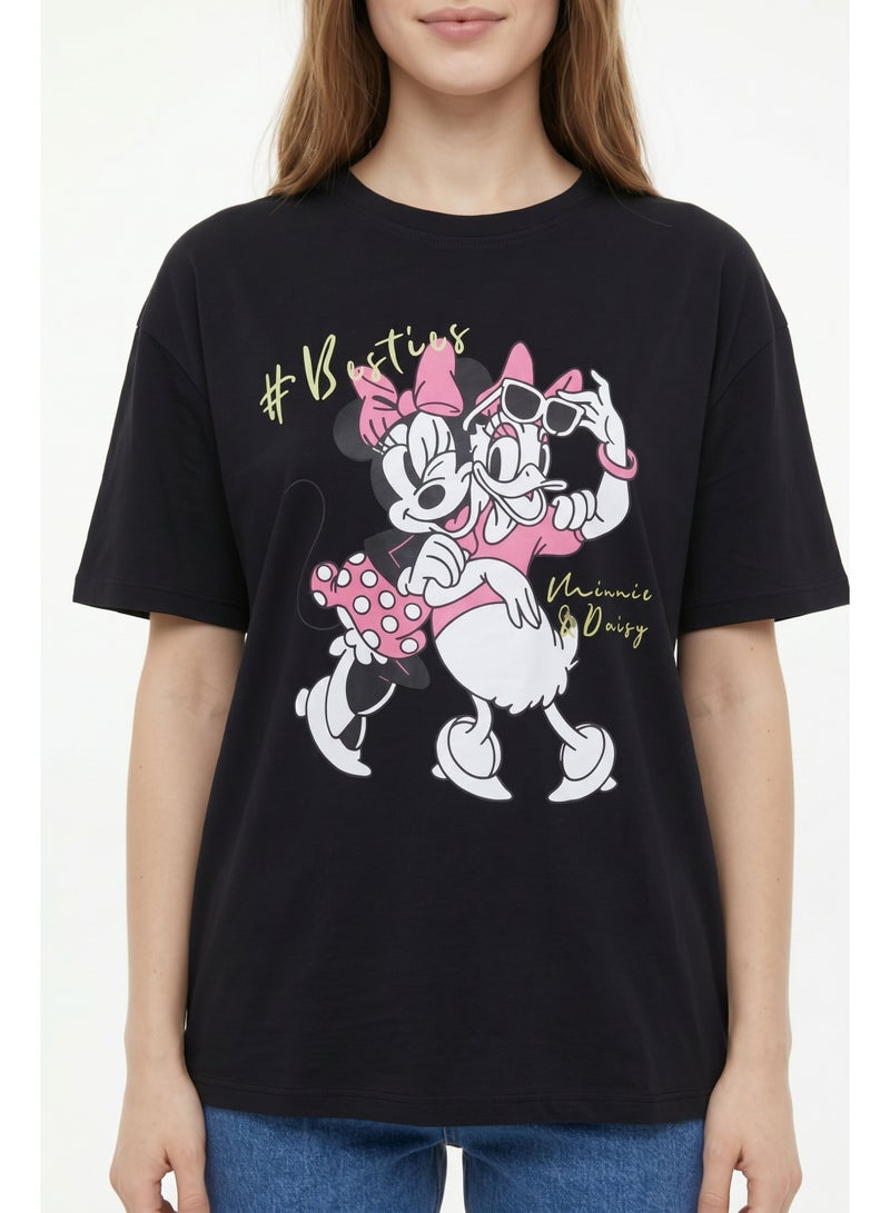 Disney Mickey & Friends “Besties” Women’s Oversized Drop Shoulder T-Shirt - Image 4