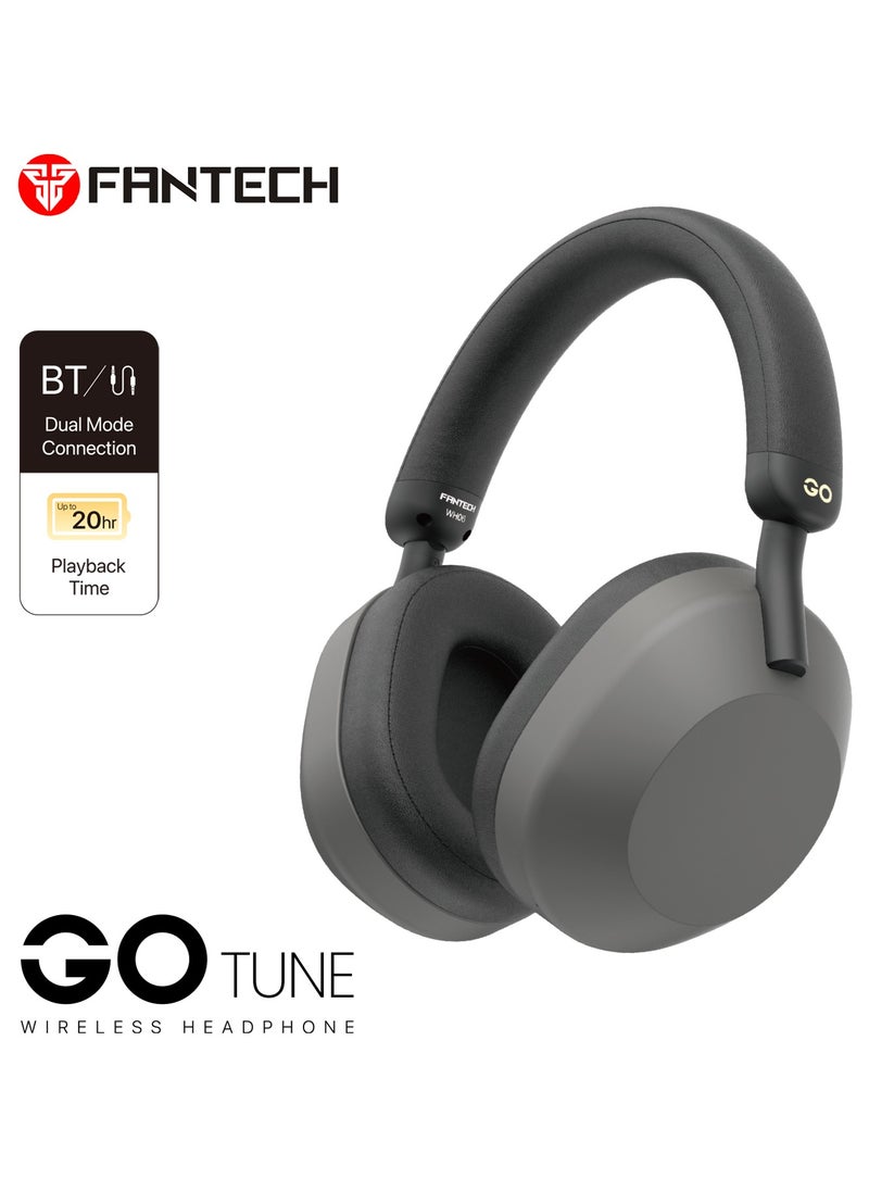 FANTECH - Wireless Gaming Headset with Dual Mode (BT 5.3/Wired) - Gaming headset for PC, PS5, PS4, Mac，Switch，16H Playtime, 40mm Drivers, Fast Charging, Adjustable Ear Cups, Memory foam, Durable Frame,Multi-Platform for PC/Mobile/PS5 Multi-Platform Compatible - Image 1