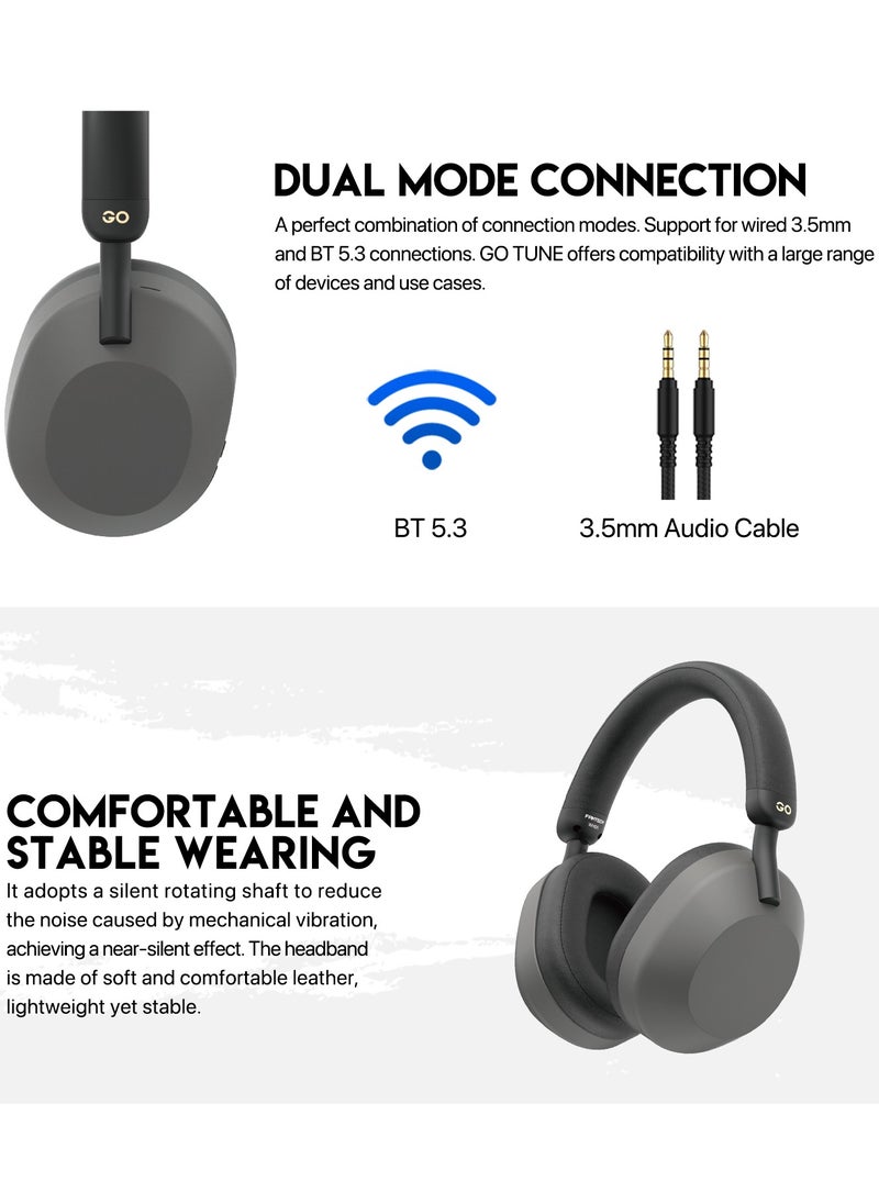 FANTECH - Wireless Gaming Headset with Dual Mode (BT 5.3/Wired) - Gaming headset for PC, PS5, PS4, Mac，Switch，16H Playtime, 40mm Drivers, Fast Charging, Adjustable Ear Cups, Memory foam, Durable Frame,Multi-Platform for PC/Mobile/PS5 Multi-Platform Compatible - Image 1