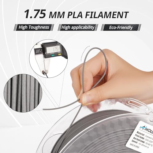 AMOLEN Rock PLA Filament 1.75mm, Dual Color Marble PLA 3D Printer Filament 1kg Spool (2.2lbs), 3D Printing Filament Dimensional Accuracy +/- 0.02 mm, Fit Most FDM Printer (sedimentary Rock) - Image 3