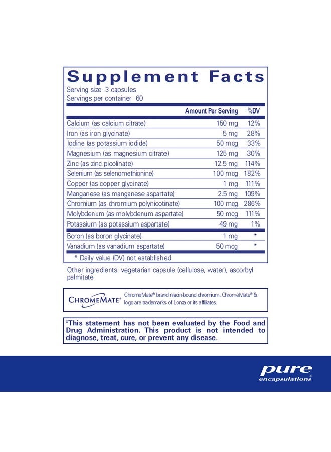 كبسولات معدنية نقية ٦٥٠ | مزيج مضاد للحساسية من معادن متوازنة ومخلّبة | ١٨٠ كبسولة - Image 1