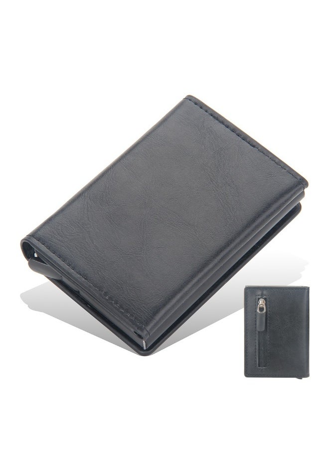 baellerry Men's Card Bag Business Leisure Anti-demagnetization Anti-theft Multi-card Automatic Card Jacket  - Image 1