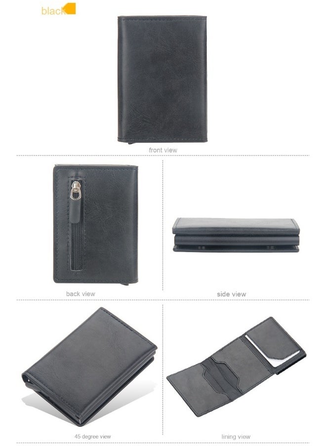 baellerry Men's Card Bag Business Leisure Anti-demagnetization Anti-theft Multi-card Automatic Card Jacket  - Image 5