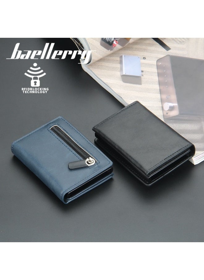 baellerry Men's Card Bag Business Leisure Anti-demagnetization Anti-theft Multi-card Automatic Card Jacket  - Image 3