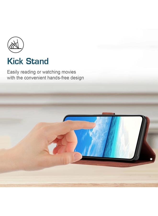 اس-توب جراب هاتف من الجلد بتصميم قلب لهاتف OPPO A73/F17 - Image 5