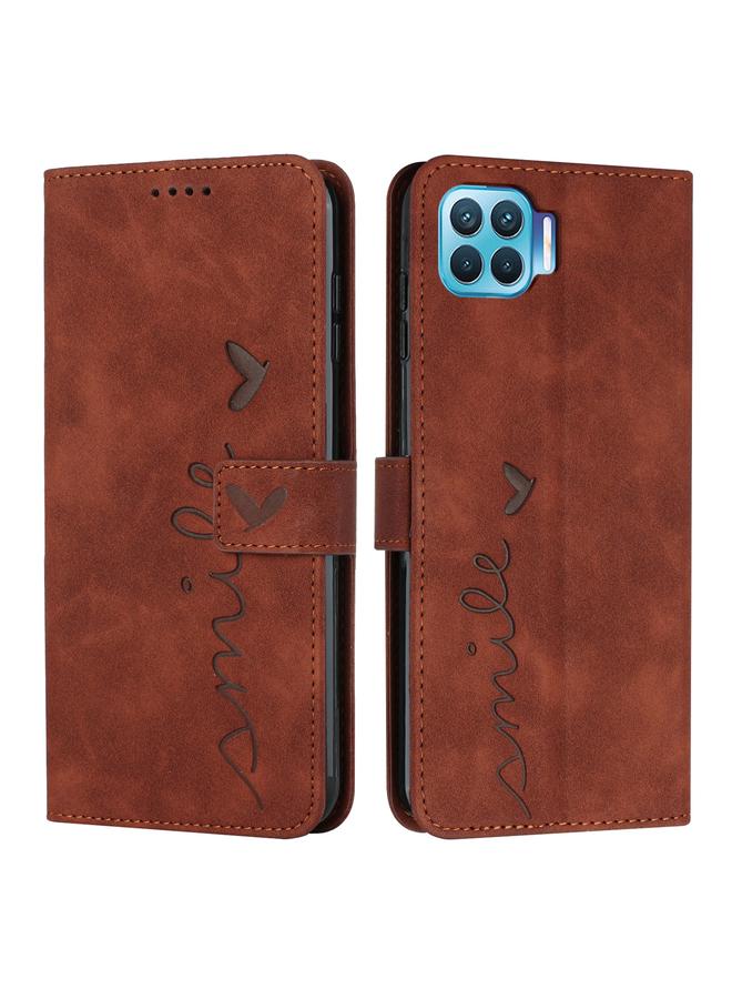 اس-توب جراب هاتف من الجلد بتصميم قلب لهاتف OPPO A73/F17 - Image 1