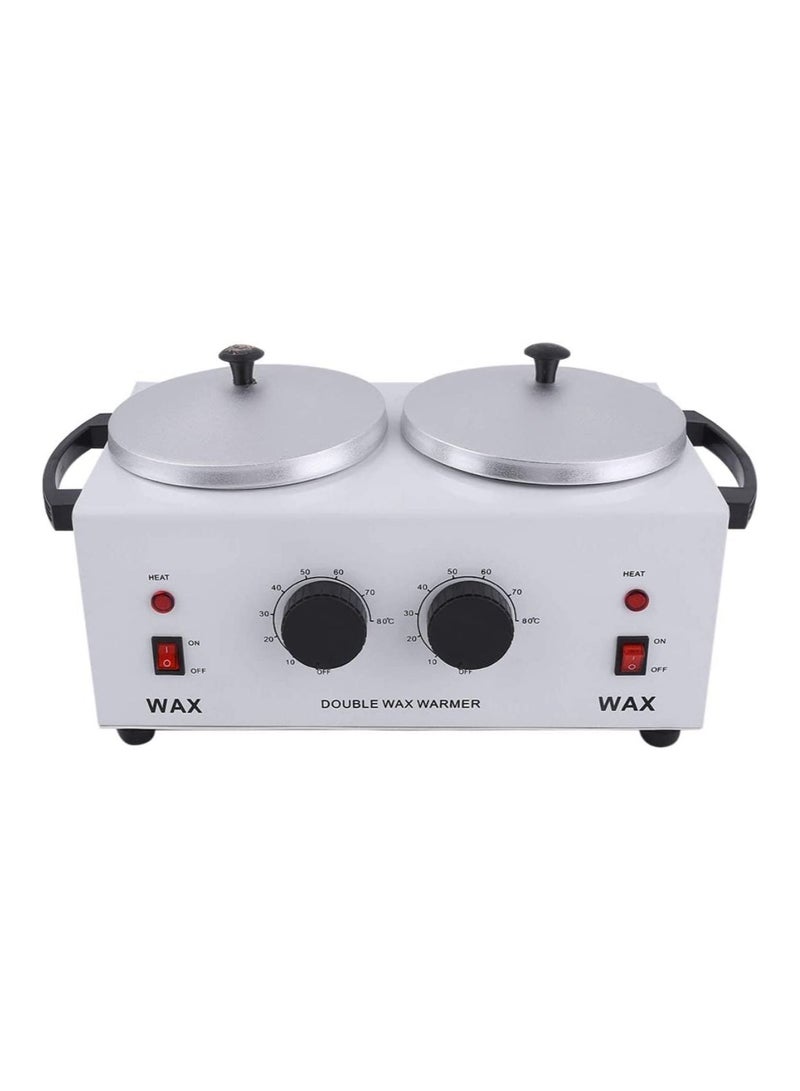 DubaiGallery Wax Warmer Double Pot Wax Heater Electric Professional Dual Pro Salon Hot Paraffin Hair Removal Tool - Image 2