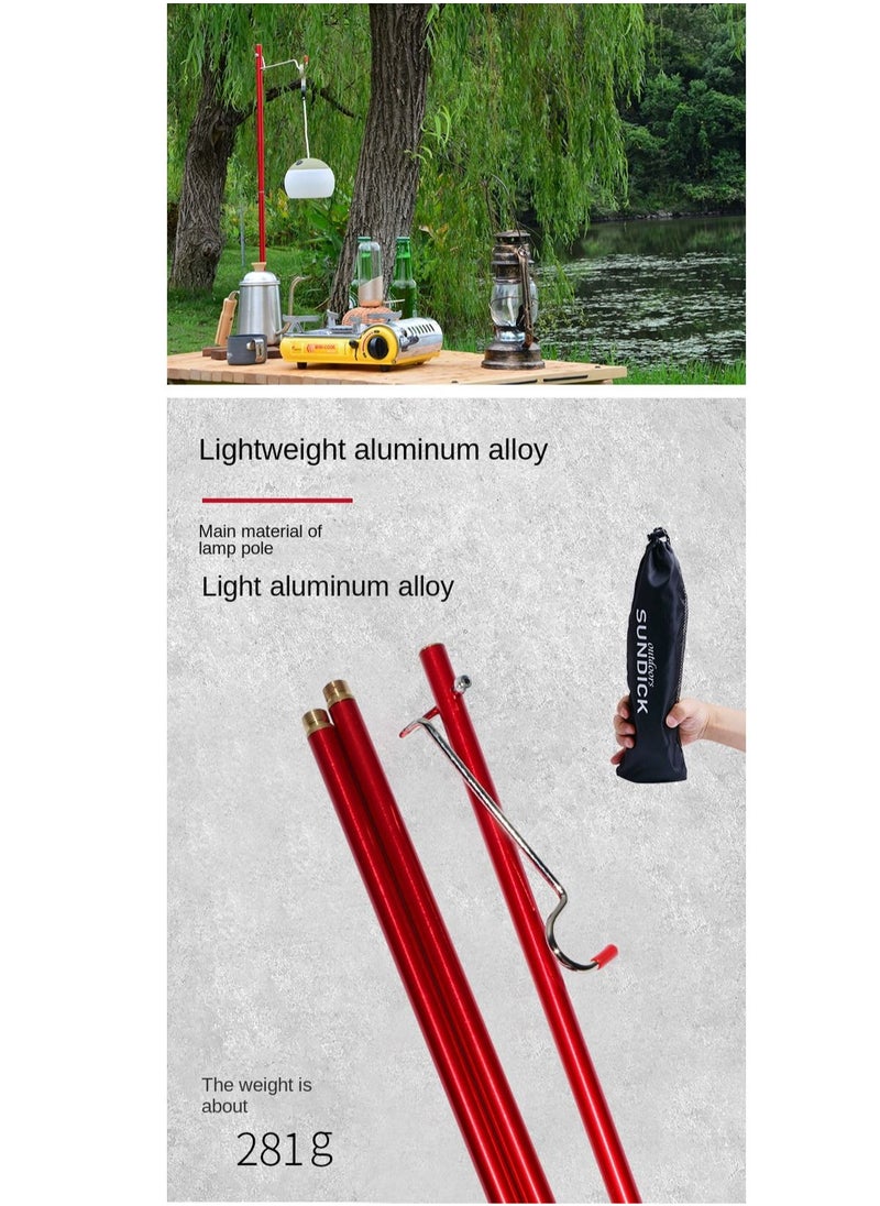 sundick Detachable Lantern Stand Lamp Tripod Camping Bracket Holder Portable Accessory With Nail  - Image 3