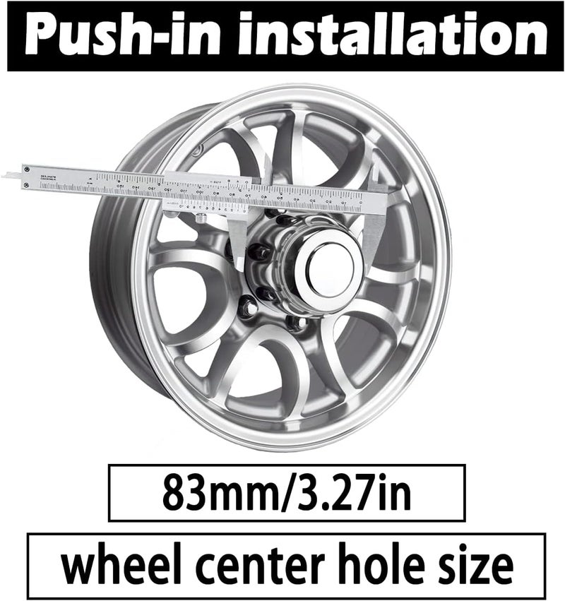 Rheedal Chrome Wheel Hub Caps - Set of 4, 2.64" Diameter - Image 4