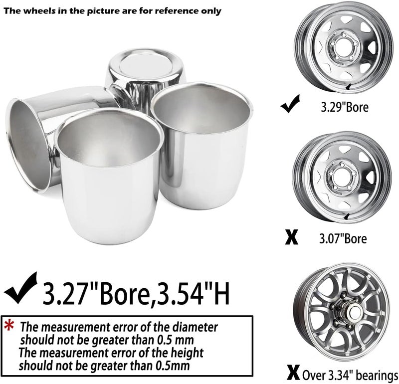 Rheedal Chrome Wheel Hub Caps - Set of 4, 2.64" Diameter - Image 5