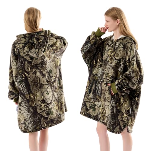 Krifey Wearable Blanket Hoodie, Oversized Sherpa Fleece Sweatshirt with Giant Pocket, Birthday Gifts for Women, Mom, Sister - Image 3