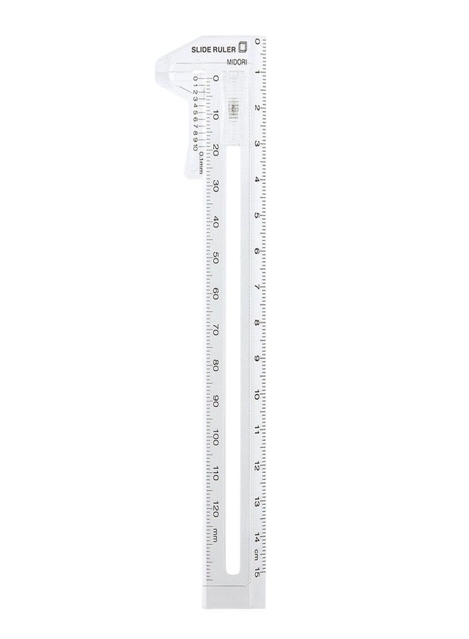 Designphil Midori CL Slide Ruler Clear (6.3" L x 2.72" W) - Image 2