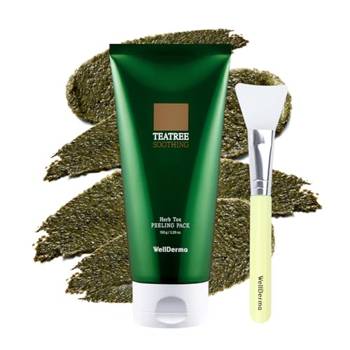 WELLDERMA Chadew Tea Tree Herb Tox Peeling Mask 150g 507 floz Clarifying Clay Mask with Artemisia and Green Tea - Image 2