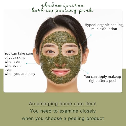 WELLDERMA Chadew Tea Tree Herb Tox Peeling Mask 150g 507 floz Clarifying Clay Mask with Artemisia and Green Tea - Image 5