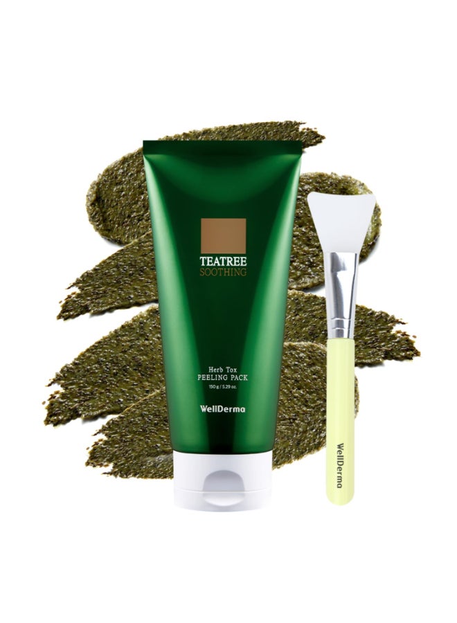 WELLDERMA Chadew Tea Tree Herb Tox Peeling Mask 150g 507 floz Clarifying Clay Mask with Artemisia and Green Tea - Image 3