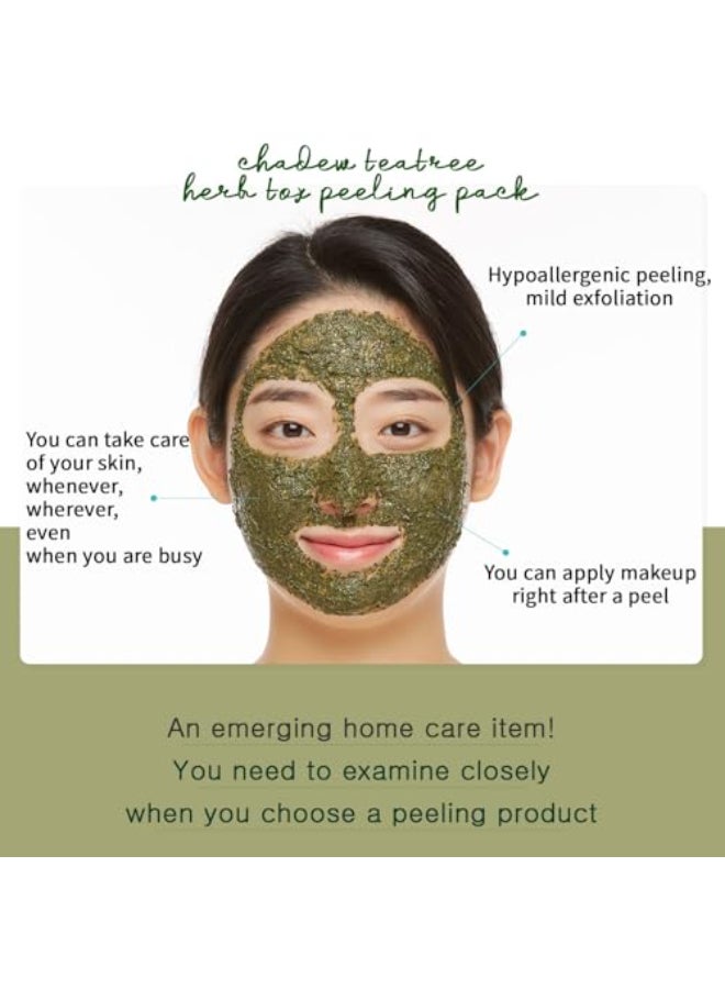 WELLDERMA Chadew Tea Tree Herb Tox Peeling Mask 150g 507 floz Clarifying Clay Mask with Artemisia and Green Tea - Image 4
