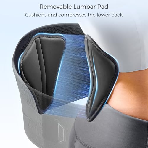 FREETOO Back Brace for Lower Back Pain Relief with Pulley System,Lumbar Support Belt for Men & Women with Lumbar Pad, Ergonomic Design and Soft Breathable 3D Knit Material,for Herniated Disc,Sciatica - Image 5
