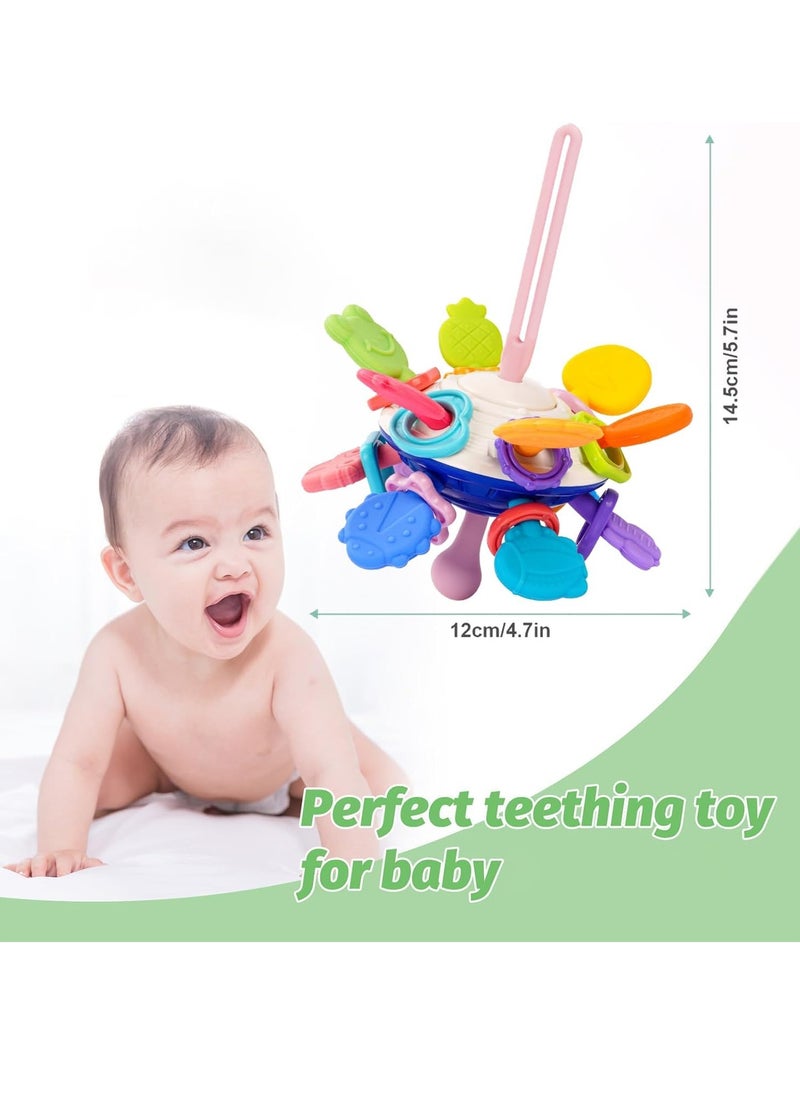 MUMS PLANET Montessori baby teething toy from Mums Planet, baby teething toy, Zoo Zoo Montessori ball, silicone tips to help with teething children, a valuable gift for children  - Image 2