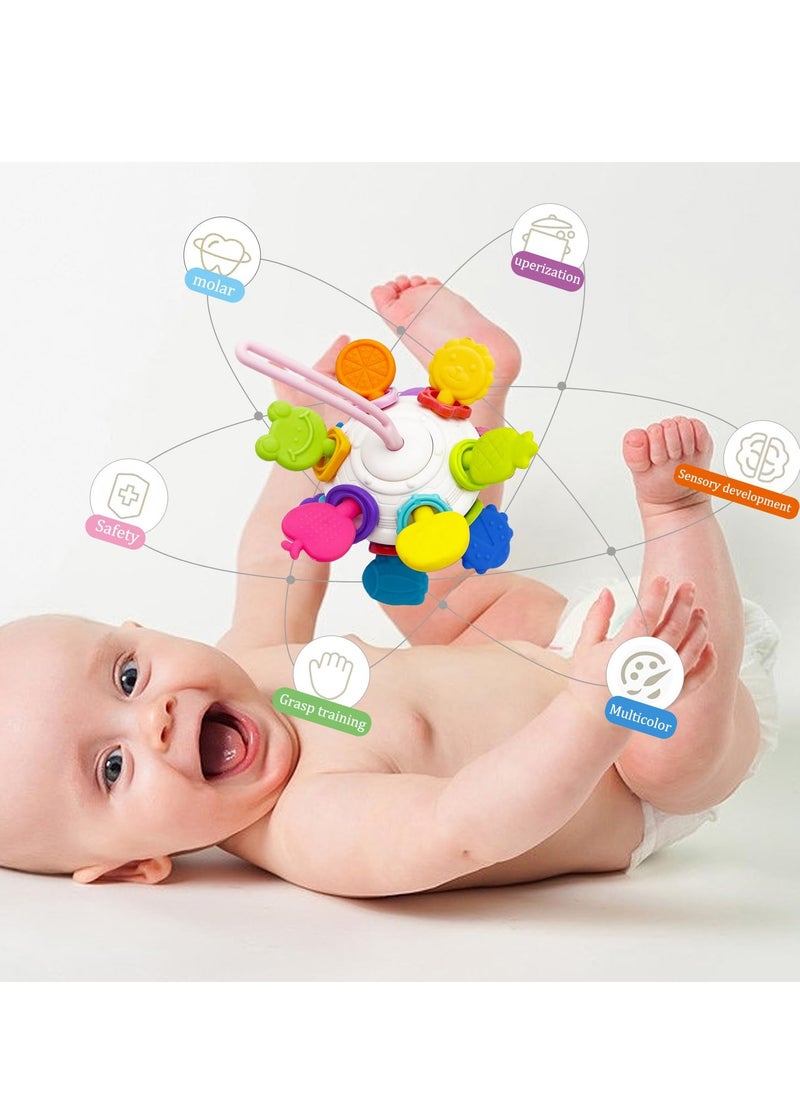 MUMS PLANET Montessori baby teething toy from Mums Planet, baby teething toy, Zoo Zoo Montessori ball, silicone tips to help with teething children, a valuable gift for children  - Image 4