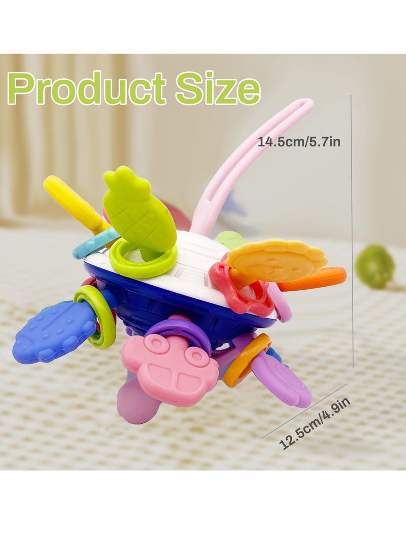 MUMS PLANET Montessori baby teething toy from Mums Planet, baby teething toy, Zoo Zoo Montessori ball, silicone tips to help with teething children, a valuable gift for children  - Image 5
