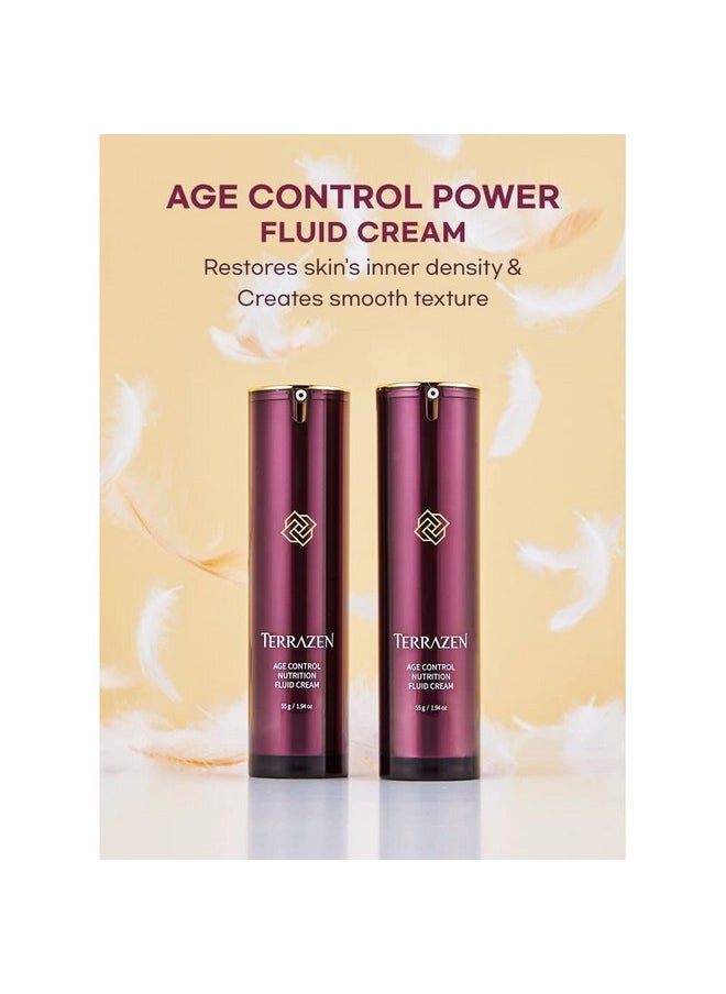 Terrazen - Age Control Nutrition Fluid Cream 1.9 Fl.Oz.(55G) Age Control Soft Fluid Cream Restores Inner Density Creates Smooth Texture Beautiful Radiance - Image 1