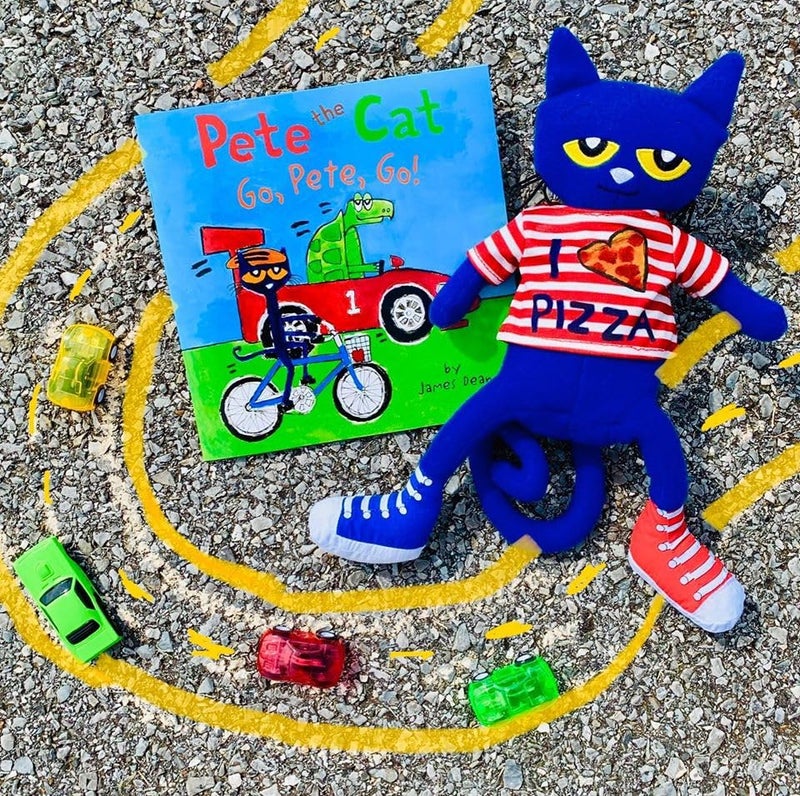 MerryMakers Pete The Cat Pizza Party Soft Plush Blue Cat Stuffed Animal Toy, 14.5-Inch, from James Dean's Pete The Cat Book Series, Multi (1868) - Image 2