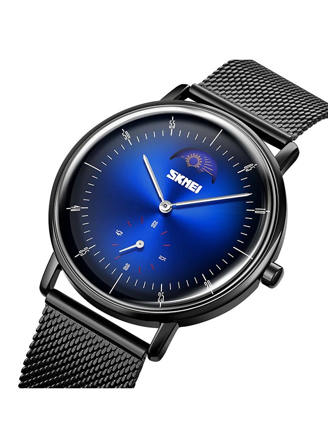 Men's New Creative Moon Phase Quartz Waterproof WristWatch 5429DBU - Image 2