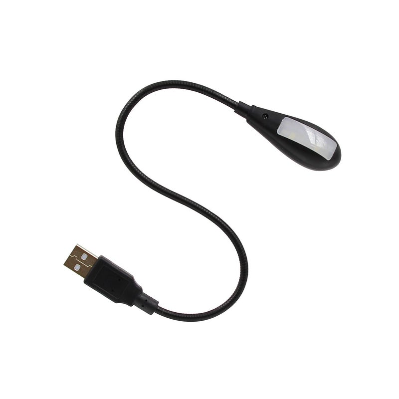 HANERDUN مصباح LED USB HANERDUN® الساطع لمصباح القراءة للكمبيوتر المحمول مع رقبة مرنة باللون الأسود - Image 2