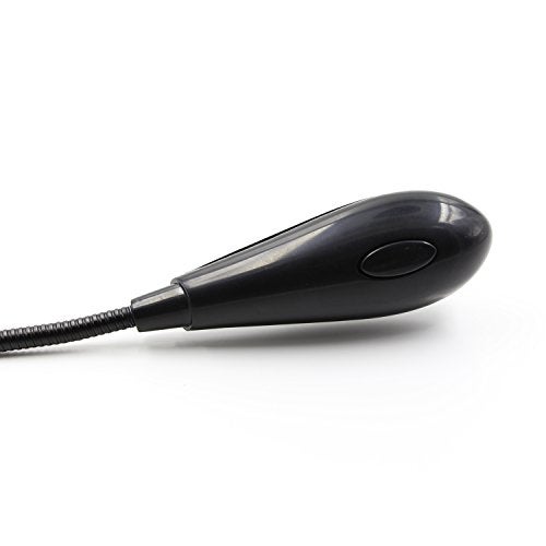 HANERDUN مصباح LED USB HANERDUN® الساطع لمصباح القراءة للكمبيوتر المحمول مع رقبة مرنة باللون الأسود - Image 4