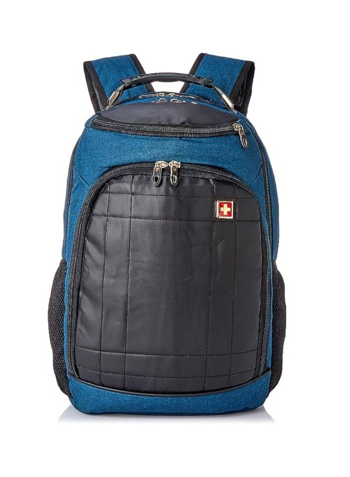 swiss gear 6618 15.6 inch laptop backpack with usb and aux output Blue/Black - Image 1