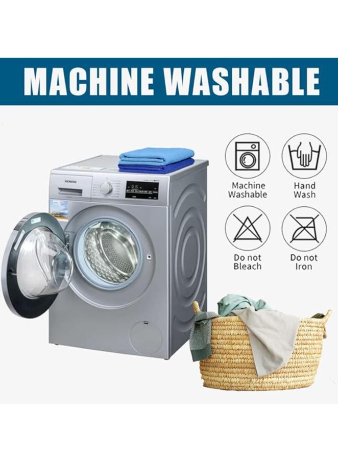 general High Stretch Embossed Fabric Foot Cover Base Stool Cover Rectangular Shape for Home Decoration Modern Furniture Protector for Bedroom Living Room Balcony (Cream Color) - Image 4