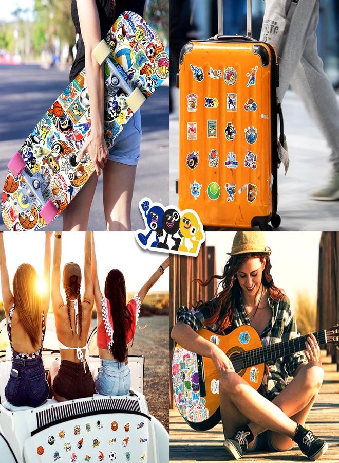 WANVAE 50Pcs Ball Sport Stickers, Cool Basketball Baseball Soccer Football Waterproof Vinyl Decal for Adult Teen Kids Notebook Water Bottle, Laptop, Luggage, Phone, Skateboard, Helmet - Image 3