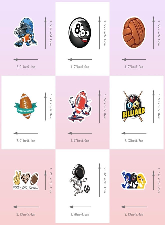 WANVAE 50Pcs Ball Sport Stickers, Cool Basketball Baseball Soccer Football Waterproof Vinyl Decal for Adult Teen Kids Notebook Water Bottle, Laptop, Luggage, Phone, Skateboard, Helmet - Image 5