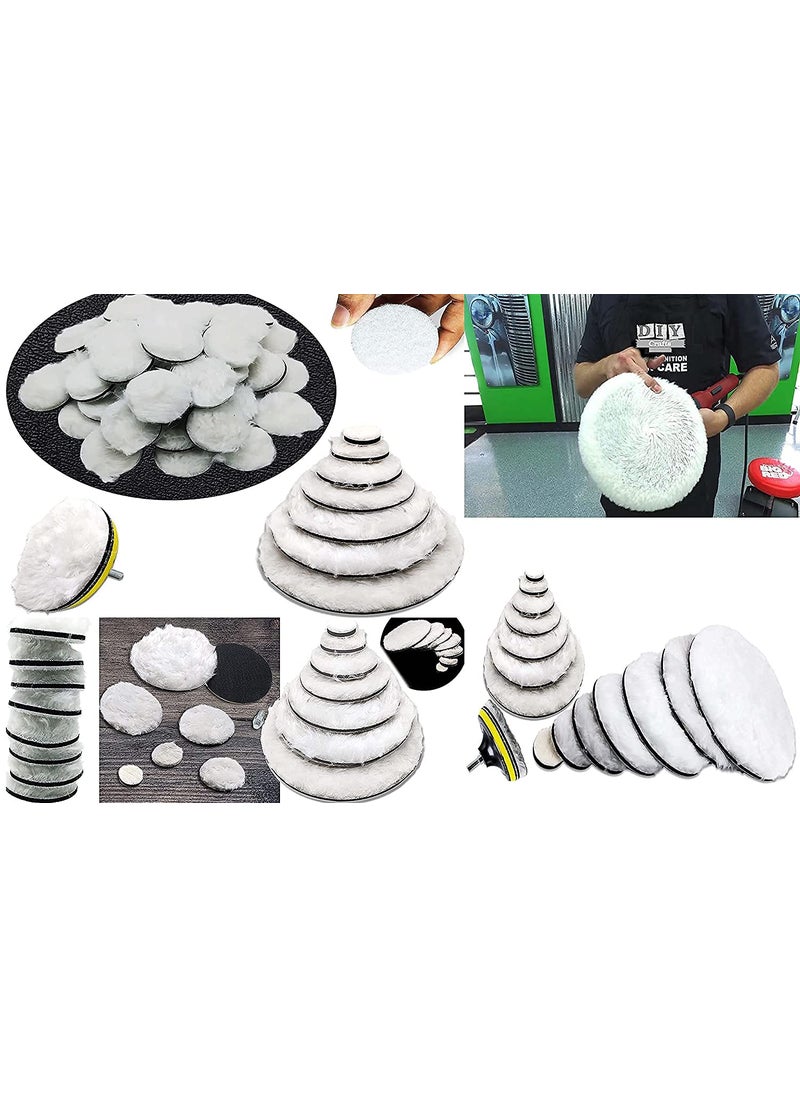DIY Crafts DIY Crafts 1 Pc 3inch Wool Fur Felt Pad Only Only Fur Wool Felt Polishing Pads For Sponge Woolen Pad Polishing Waxing Buffing Auto Drill Adapter Car Care Cle 1 Pc 3inch Wool Fur Felt Pad Only  - Image 2