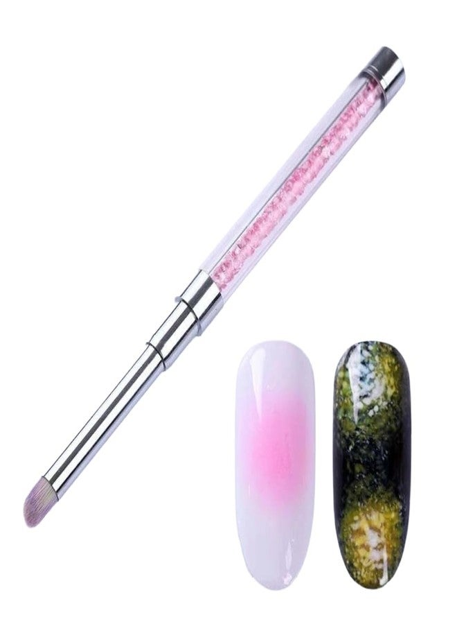 Ruby Face Rubyface acrylic brush for nail art 1 Pcs Gradient Pencil Nail Art Brush Drawing Rhinestones Acrylic Pink Handle Painting Pen Nail UV Gel Tips DIY Nail Art Tool - Image 1