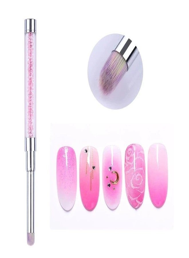 Ruby Face Rubyface acrylic brush for nail art 1 Pcs Gradient Pencil Nail Art Brush Drawing Rhinestones Acrylic Pink Handle Painting Pen Nail UV Gel Tips DIY Nail Art Tool - Image 2