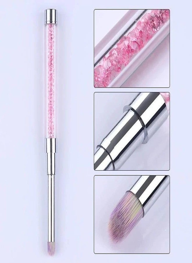 Ruby Face Rubyface acrylic brush for nail art 1 Pcs Gradient Pencil Nail Art Brush Drawing Rhinestones Acrylic Pink Handle Painting Pen Nail UV Gel Tips DIY Nail Art Tool - Image 3