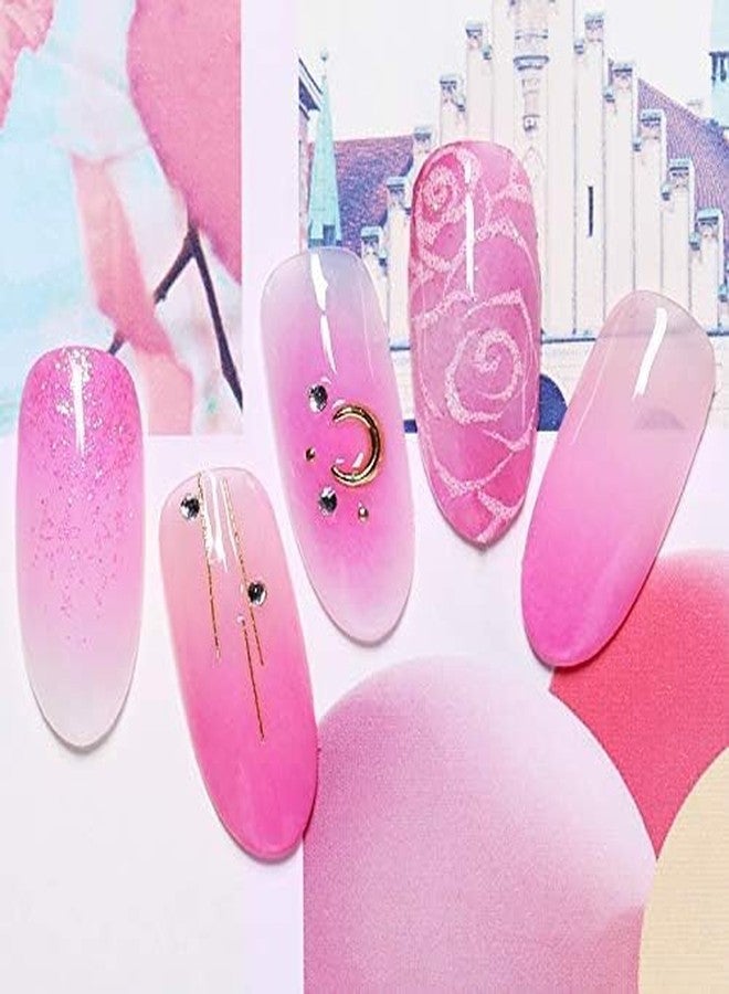 Ruby Face Rubyface acrylic brush for nail art 1 Pcs Gradient Pencil Nail Art Brush Drawing Rhinestones Acrylic Pink Handle Painting Pen Nail UV Gel Tips DIY Nail Art Tool - Image 4