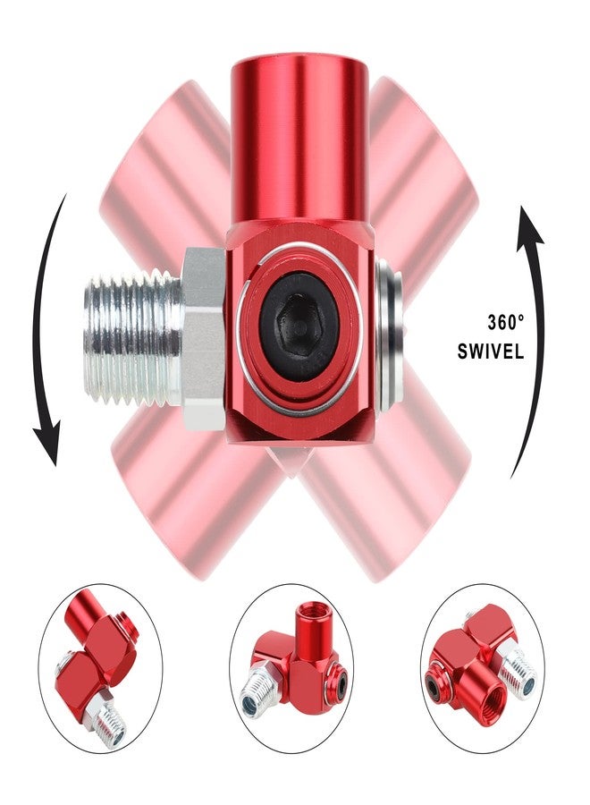 Hromee 1/4 Inch NPT 360 Degree Swivel Air Hose Connector, 1/4” Industrial Air Fittings and Pneumatic Tool Adapter 2 Pack - Image 2